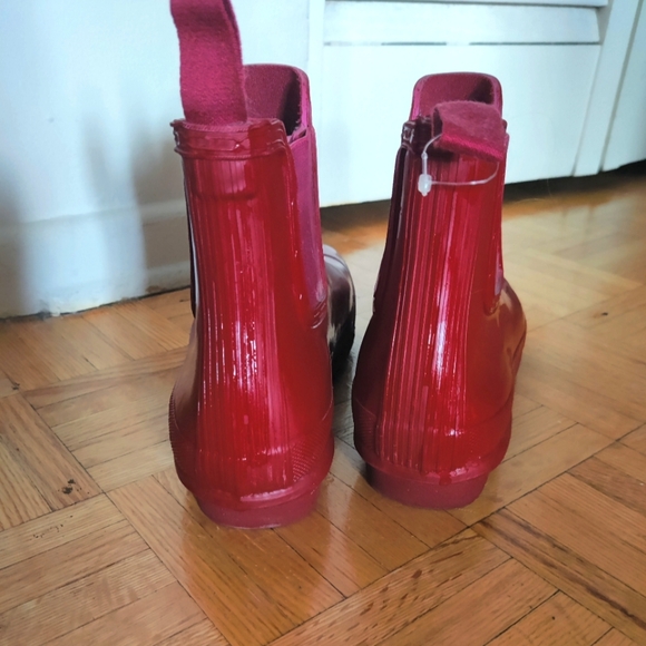Hunter Women's Original Chelsea Matte Boot, Red, Size 9 - Picture 3 of 4